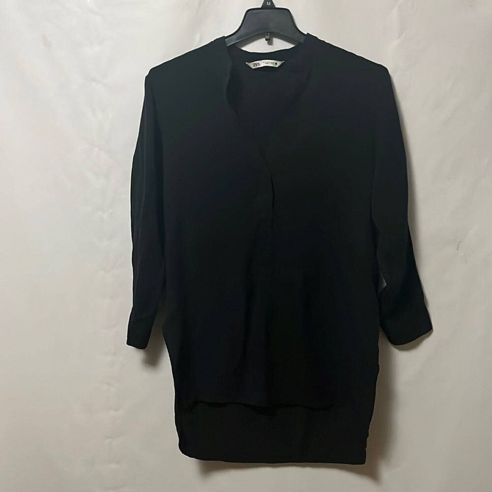 ZARA BLACK TUNIC TOP SIZE S